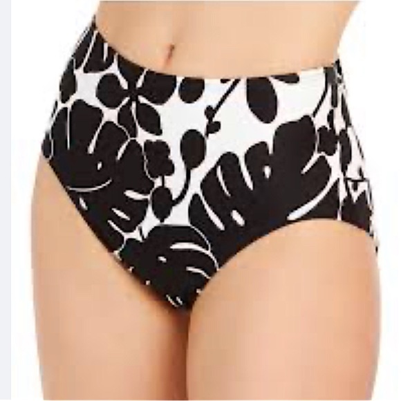 Kate Spade Monstera Grove High Waist Bikini Bottom - Picture 3 of 10